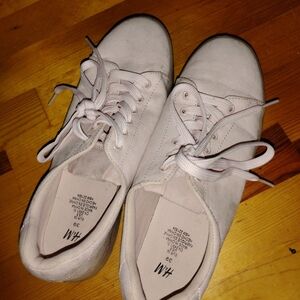 H&M Women's Cream Lace-Up Sneakers